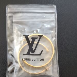 Louis Vuitton Gold Logo Earrings